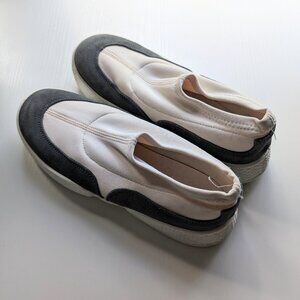 Bebe Suede and Fabric Slip-On Sneakers